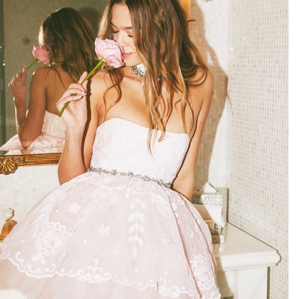 Loveshackfancy  jaylen mini dress pink